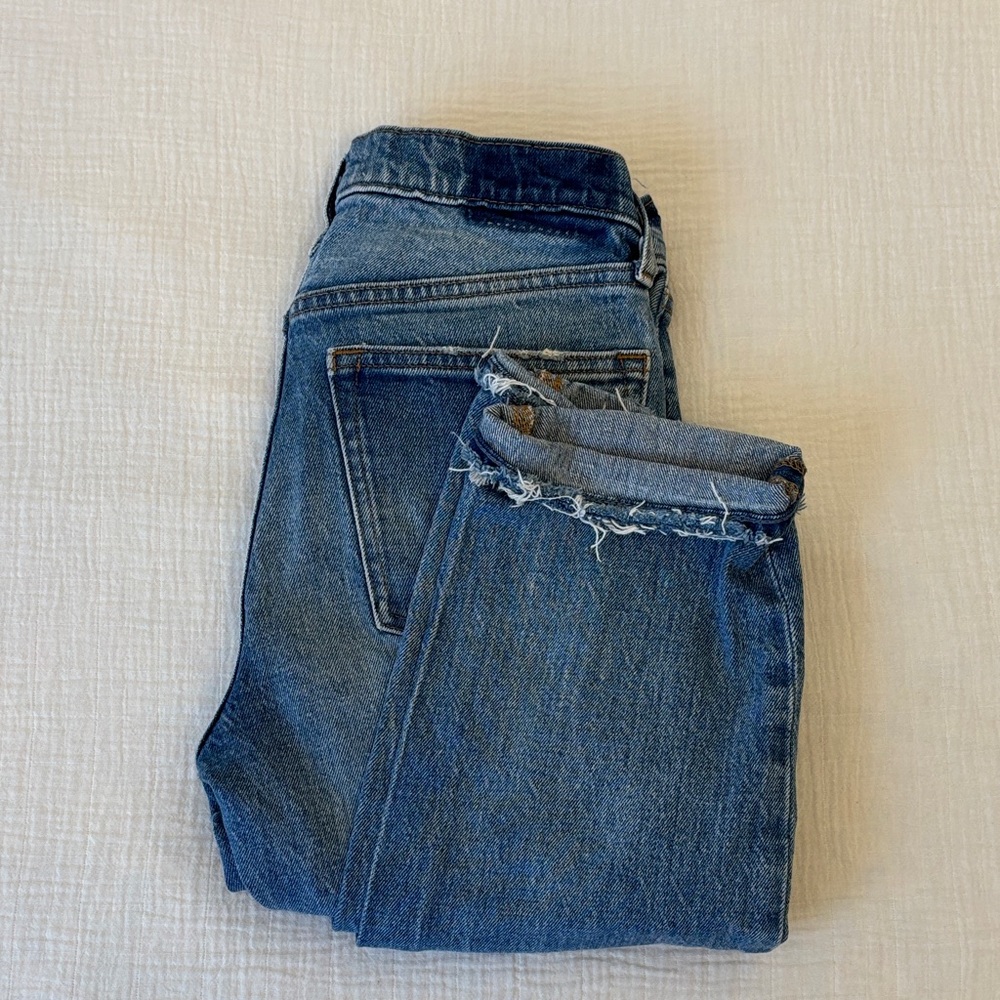 Abercrombie & Fitch Blue Distressed Boyfriend Jeans